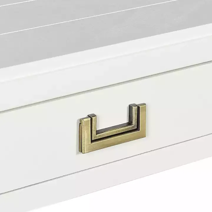White Wood 2-Drawer Layla Console Table