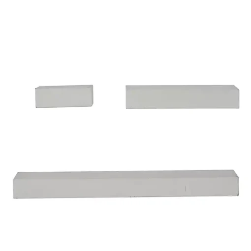 White Wood Floating Shelves, Set of 3