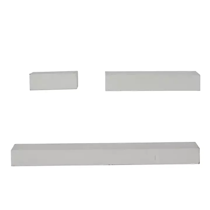 White Wood Floating Shelves, Set of 3