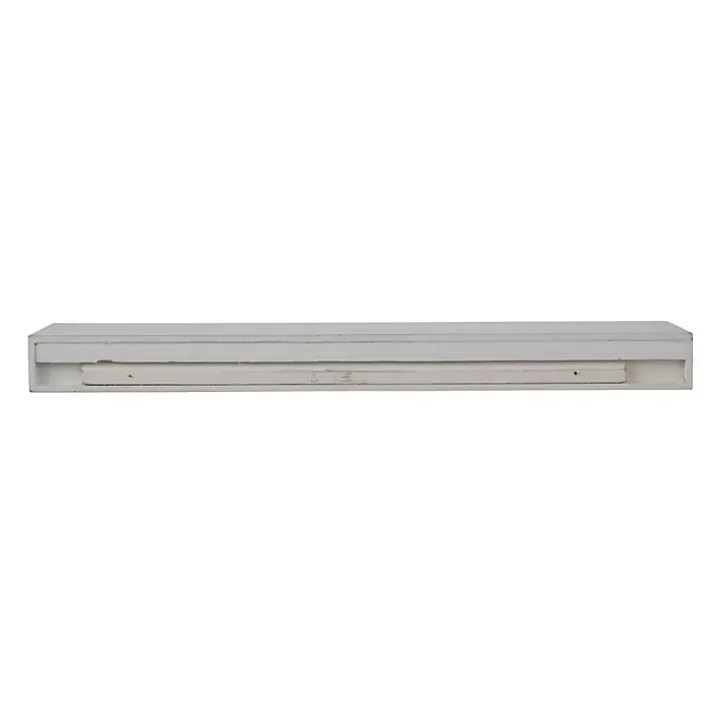 White Wood Floating Shelves, Set of 3