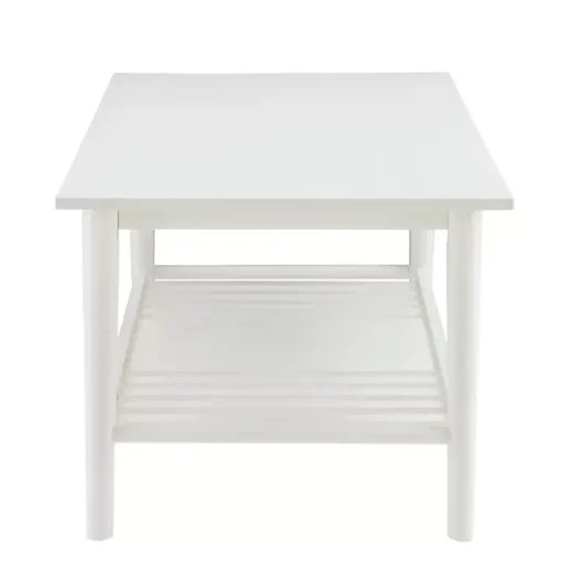 White Wood Midcentury Coffee Table