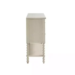 White Wood Turned Legs 2-Drawer Chest