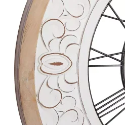 White Wood Vintage Farmhouse Clock