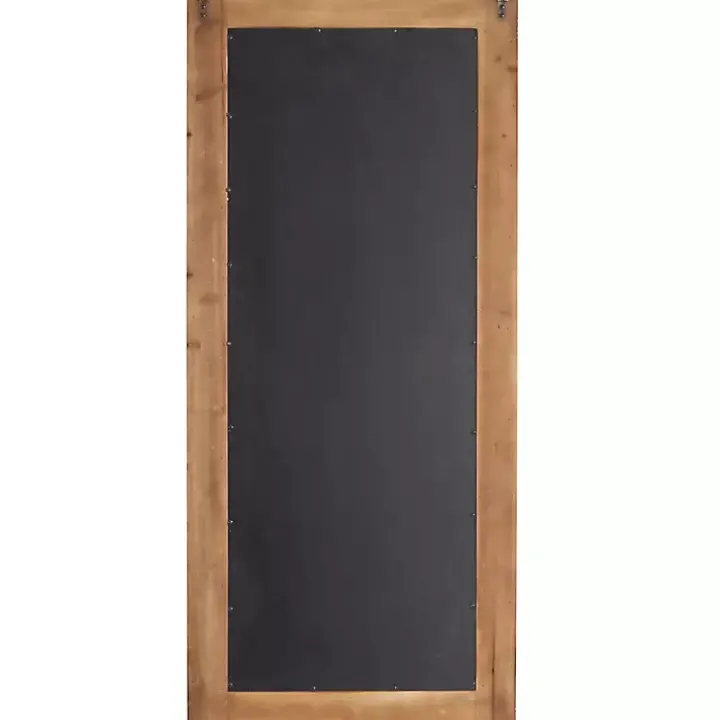 Whitewashed Natural Beaded Wood Wall Mirror