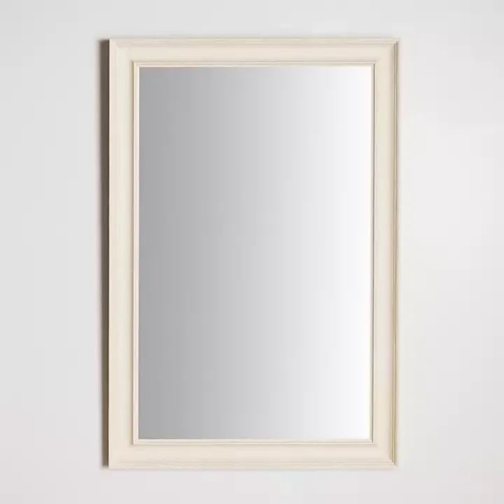 Whitewashed Scoop Maggie Profile Mirror, 24x36 in.