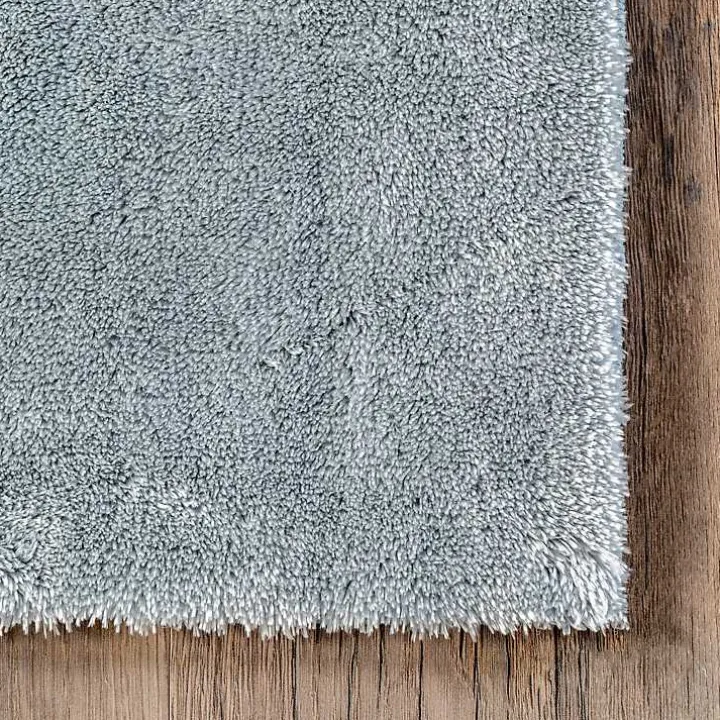 Whitlow Blue Shag Washable Area Rug, 8x10