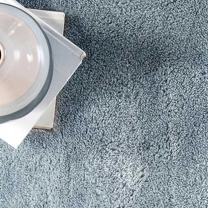 Whitlow Blue Shag Washable Area Rug, 8x10