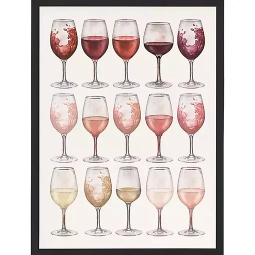 Wine Glasses Framed Art Print