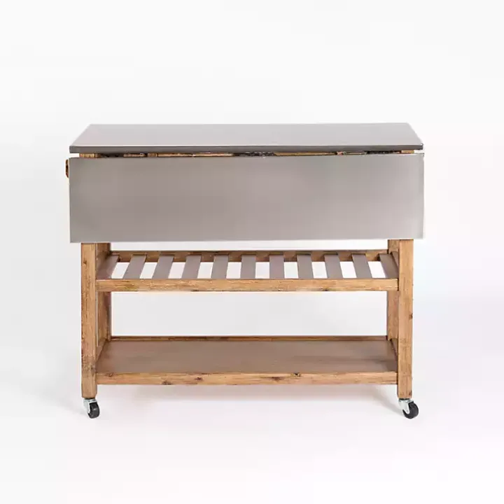 Wire Brush Sonoma Drop Leaf Kitchen Island