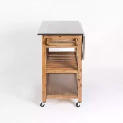 Wire Brush Sonoma Drop Leaf Kitchen Island