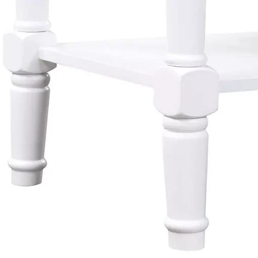 Wood & White Traditional Console Table