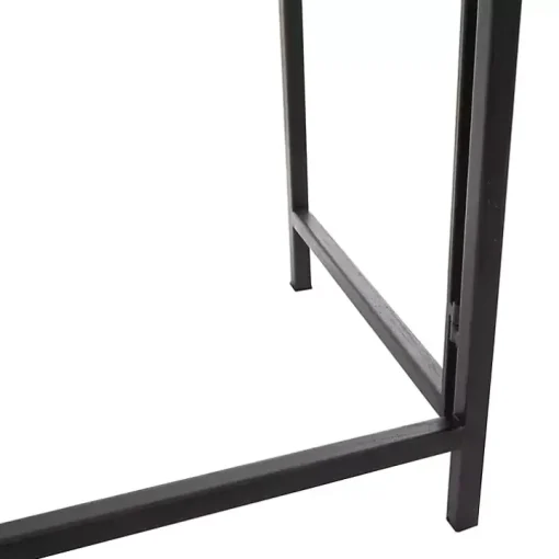 Wood and Metal Arches Console Table