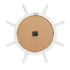 Wood Ship Wheel Wall Clock