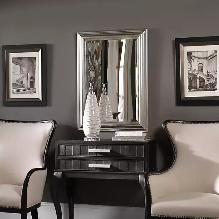 Wooden Silver Leaf Mirror