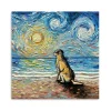 Yellow Lab Beach Days Canvas Art Print