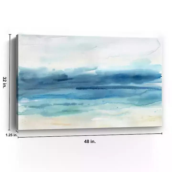 Abstract Indigo Seascape Giclee Canvas Art Print