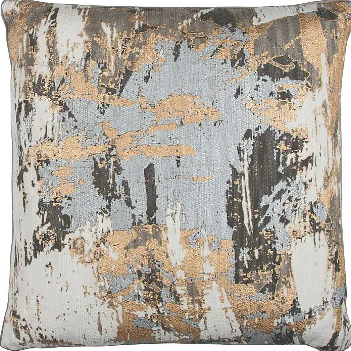Abstract Metallic Foil Pillow