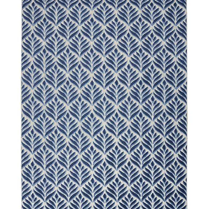 Aloha Blue Botanical Indoor/Outdoor Rug, 3x5