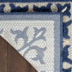 Aloha Blue Geometric Indoor/Outdoor Area Rug, 9x12