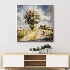 Along A Country Trail Framed Canvas Art Print