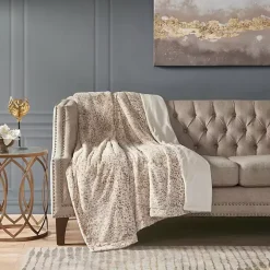 Animal Print Faux Fur Oversized Throw Blanket