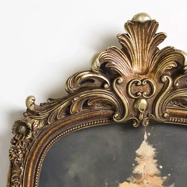 Antique Gold Winter Tree Framed Art Print