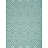 Aqua Flatweave Diamond Outdoor Area Rug