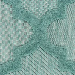 Aqua Trellis Indoor/Outdoor Area Rug, 6x9