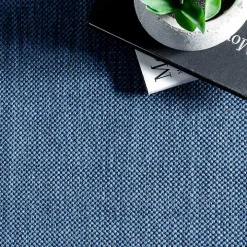 Asia Blue Stripe Border Outdoor Rug, 8x10