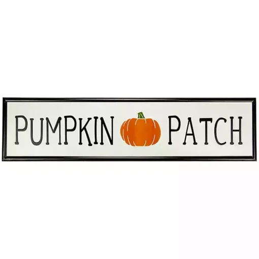 Autumn Pumpkin Patch Metal Wall Plaque