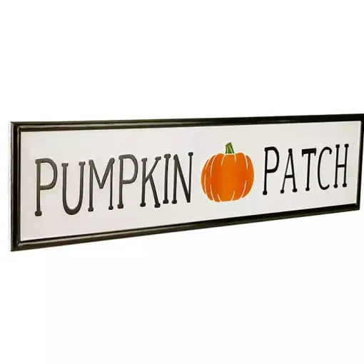 Autumn Pumpkin Patch Metal Wall Plaque