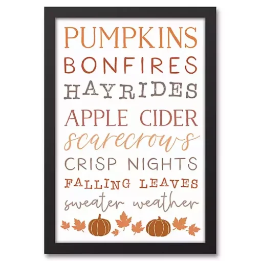 Autumn Things Framed Canvas Art Print