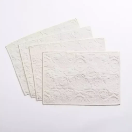 Avery Ivory Quilted Placemats, Set of 4