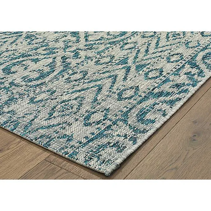Azure Terrace Sun Shower Outdoor Area Rug, 7x9