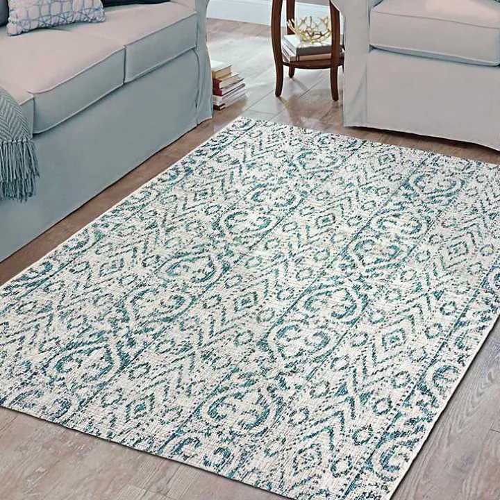 Azure Terrace Sun Shower Outdoor Area Rug, 7x9
