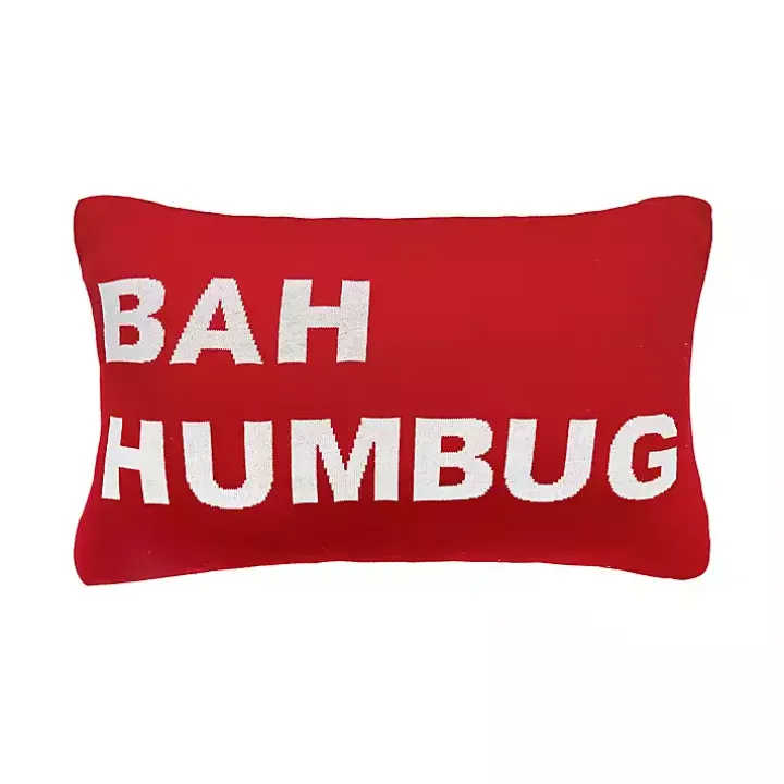 Bah Humbug Reversible Lumbar Pillow