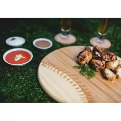 Bamboo Wood Baseball Serving Board