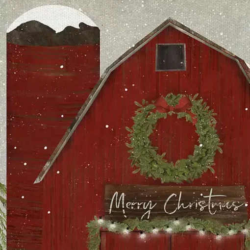 Barn and Church Canvas Art Prints, Set of 2
