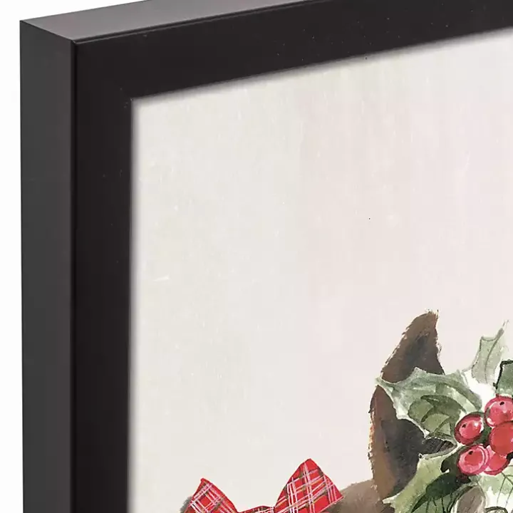 Barn Animals Black Framed Canvas Art Print