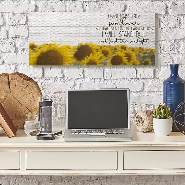 Be Like A Sunflower Canvas Art Print