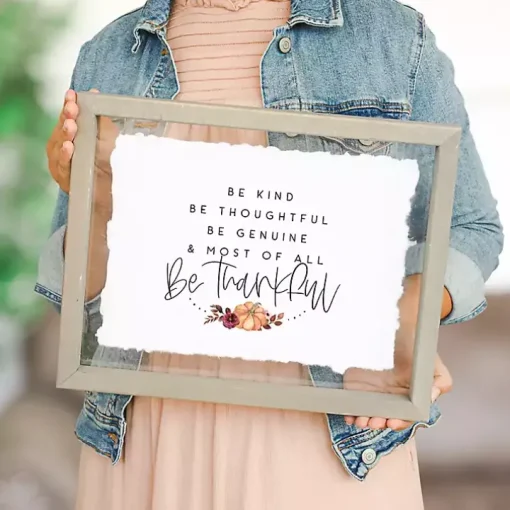 Be Thankful Framed Wall Plaque