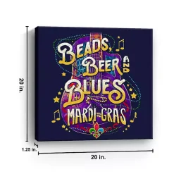 Beads, Beer, and Blues Canvas Art Print