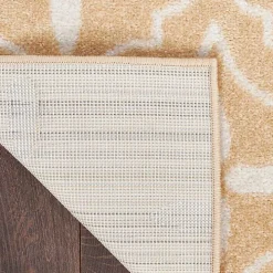 Beige & Ivory Quatrefoil Indoor/Outdoor Rug, 8x10