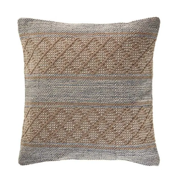 Beige Criss Cross Accent Pillow