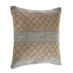 Beige Criss Cross Accent Pillow