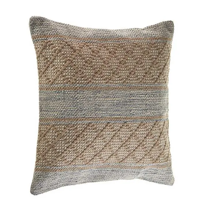 Beige Criss Cross Accent Pillow