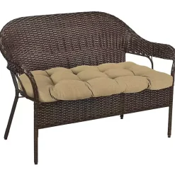 Beige French Edge 3-pc. Outdoor Wicker Cushion Set