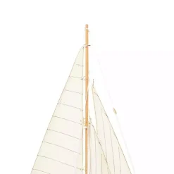 Beige Wood Coastal Sailboat, 21 in.