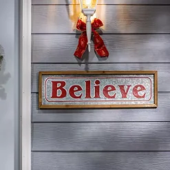 Believe and Merry Christmas Wall Plaques, Set of 2