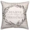 Believe in the Magic of Christmas Plaid Pillow